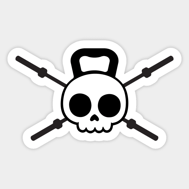 Skulls and Barbells Sticker by imlying